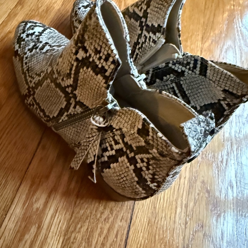 MIA Snakeskin Pattern Ankle Booties